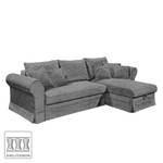 Ecksofa Portol (mit Schlaffunktion/beidseitig montierbar) Cord - Grau