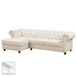 Ecksofa Pintano Beige - Ottomane davorstehend links