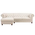 Ecksofa Pintano Beige - Ottomane davorstehend links