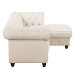 Ecksofa Pintano Webstoff - Beige - Ottomane davorstehend rechts