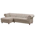 Ecksofa Pintano Cappuccino - Ottomane davorstehend links