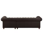 Ecksofa Pintano Webstoff - Espresso - Ottomane davorstehend rechts