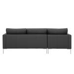 Ecksofa Portobello Echtleder Echtleder Gad: Anthrazit - Breite: 207 cm - Longchair davorstehend links