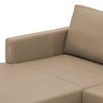 Ecksofa Portobello Echtleder Echtleder Gad: Taupe - Breite: 251 cm - Longchair davorstehend links