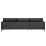 Ecksofa Portobello Echtleder Echtleder Gad: Anthrazit - Breite: 251 cm - Longchair davorstehend links