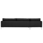 Ecksofa Portobello Echtleder Echtleder Gad: Schwarz - Breite: 293 cm - Longchair davorstehend links