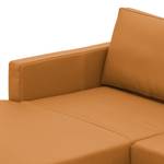 Ecksofa Portobello Echtleder Echtleder Gad: Cognac I - Breite: 293 cm - Longchair davorstehend links