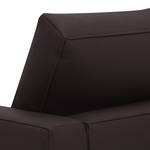 Ecksofa Portobello Echtleder Echtleder Gad: Dunkelbraun - Breite: 207 cm - Longchair davorstehend rechts