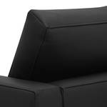 Ecksofa Portobello Echtleder Echtleder Gad: Schwarz - Breite: 207 cm - Longchair davorstehend rechts