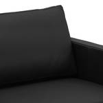 Canapé d'angle Portobello Cuir véritable Cuir véritable Gad : Noir - Largeur : 207 cm - Méridienne courte à droite (vue de face)
