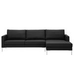 Ecksofa Portobello Echtleder Echtleder Gad: Schwarz - Breite: 251 cm - Longchair davorstehend rechts