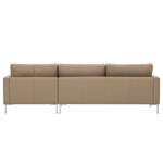 Ecksofa Portobello Echtleder Echtleder Gad: Taupe - Breite: 251 cm - Longchair davorstehend rechts