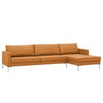 Ecksofa Portobello Echtleder Echtleder Gad: Cognac I - Breite: 293 cm - Longchair davorstehend rechts