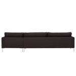 Ecksofa Portobello Echtleder Echtleder Gad: Dunkelbraun - Breite: 293 cm - Longchair davorstehend rechts