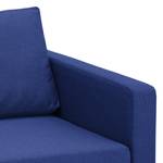 Hoekbank Portobello geweven stof Stof Ramira: Blauw - Breedte: 251 cm - Longchair vooraanzicht links