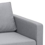 Hoekbank Portobello geweven stof Stof Ramira: ilverkleurig - Breedte: 251 cm - Longchair vooraanzicht links