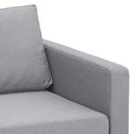 Hoekbank Portobello geweven stof Stof Ramira: ilverkleurig - Breedte: 293 cm - Longchair vooraanzicht links