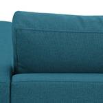 Hoekbank Portobello geweven stof Stof Ramira: Turquoise - Breedte: 251 cm - Longchair vooraanzicht rechts