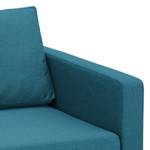 Hoekbank Portobello geweven stof Stof Ramira: Turquoise - Breedte: 251 cm - Longchair vooraanzicht links