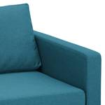 Hoekbank Portobello geweven stof Stof Ramira: Turquoise - Breedte: 293 cm - Longchair vooraanzicht links