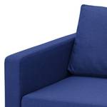 Ecksofa Portobello Webstoff Stoff Ramira: Blau - Breite: 251 cm - Longchair davorstehend rechts