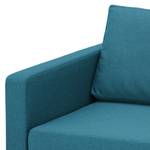 Hoekbank Portobello geweven stof Stof Ramira: Turquoise - Breedte: 293 cm - Longchair vooraanzicht rechts