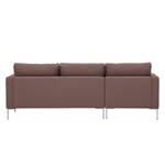 Hoekbank Portobello geweven stof Geweven stof Milan: Grijs-Marron - Breedte: 207 cm - Longchair vooraanzicht links