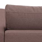 Hoekbank Portobello geweven stof Geweven stof Milan: Grijs-Marron - Breedte: 207 cm - Longchair vooraanzicht links