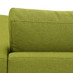 Hoekbank Portobello geweven stof Stof Ramira: Limegroen - Breedte: 207 cm - Longchair vooraanzicht links