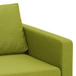 Hoekbank Portobello geweven stof Stof Ramira: Limegroen - Breedte: 207 cm - Longchair vooraanzicht links