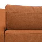 Hoekbank Portobello geweven stof Geweven stof Milan: Roestbruin - Breedte: 207 cm - Longchair vooraanzicht links