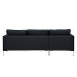 Hoekbank Portobello geweven stof Stof Ramira: Antraciet - Breedte: 207 cm - Longchair vooraanzicht links