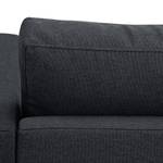 Ecksofa Portobello Webstoff Stoff Ramira: Anthrazit - Breite: 207 cm - Longchair davorstehend links