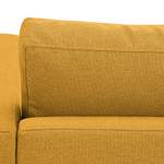 Canapé d'angle Portobello Tissu Tissu Selva : Jaune moutarde - Largeur : 207 cm - Méridienne courte à gauche (vue de face)