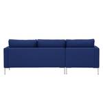 Hoekbank Portobello geweven stof Stof Ramira: Blauw - Breedte: 207 cm - Longchair vooraanzicht links