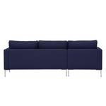 Hoekbank Portobello geweven stof Geweven stof Milan: Lichtblauw - Breedte: 207 cm - Longchair vooraanzicht links