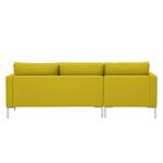 Hoekbank Portobello geweven stof Geweven stof Milan: Geel - Breedte: 207 cm - Longchair vooraanzicht links