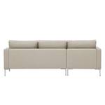 Hoekbank Portobello geweven stof Stof Selva: Beige - Breedte: 207 cm - Longchair vooraanzicht links