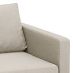 Hoekbank Portobello geweven stof Stof Selva: Beige - Breedte: 207 cm - Longchair vooraanzicht links