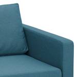 Hoekbank Portobello geweven stof Stof Ramira: Turquoise - Breedte: 207 cm - Longchair vooraanzicht links