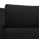 Hoekbank Portobello geweven stof Stof Selva: Antraciet - Breedte: 251 cm - Longchair vooraanzicht links