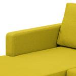 Canapé d'angle Portobello Tissu Tissu Milan : Jaune - Largeur : 251 cm - Méridienne courte à gauche (vue de face)