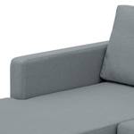 Ecksofa Portobello Webstoff Stoff Selva: Grau - Breite: 251 cm - Longchair davorstehend links