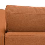 Hoekbank Portobello geweven stof Geweven stof Milan: Roestbruin - Breedte: 251 cm - Longchair vooraanzicht links