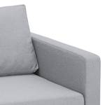 Hoekbank Portobello geweven stof Geweven stof Milan: Lichtgrijs - Breedte: 251 cm - Longchair vooraanzicht links