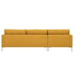 Ecksofa Portobello Webstoff Stoff Selva: Senfgelb - Breite: 251 cm - Longchair davorstehend links