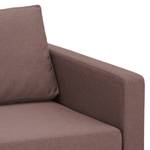 Hoekbank Portobello geweven stof Geweven stof Milan: Grijs-Marron - Breedte: 293 cm - Longchair vooraanzicht links