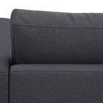 Hoekbank Portobello geweven stof Geweven stof Milan: Antraciet - Breedte: 293 cm - Longchair vooraanzicht links