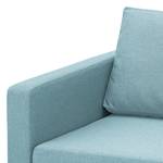 Ecksofa Portobello Webstoff Stoff Selva: Hellblau - Breite: 207 cm - Longchair davorstehend rechts