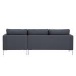 Hoekbank Portobello geweven stof Geweven stof Milan: Antraciet - Breedte: 207 cm - Longchair vooraanzicht rechts